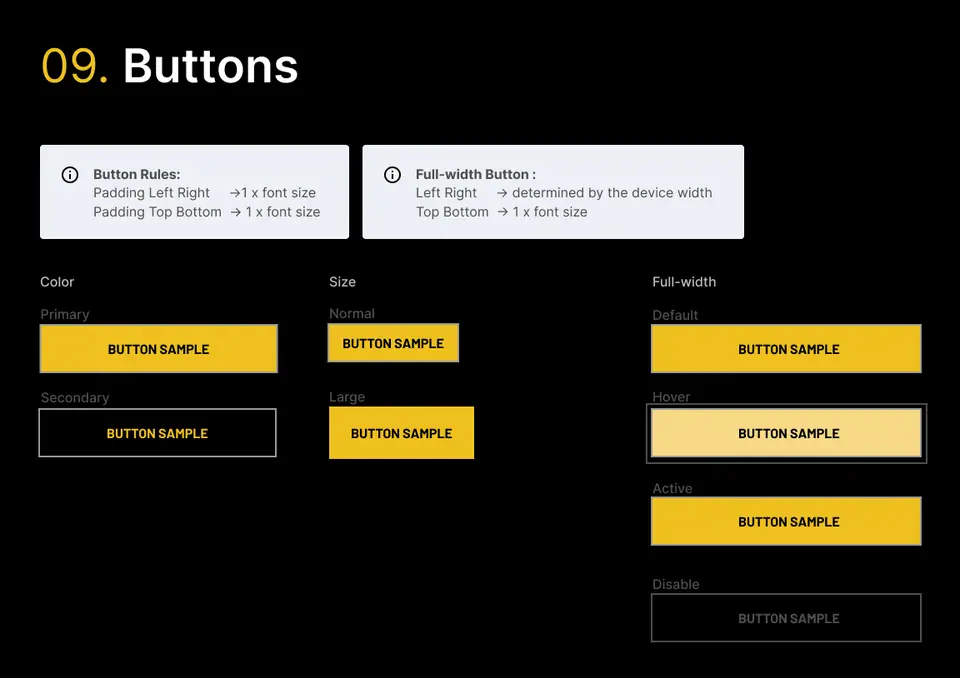 Havik design system: screen 6