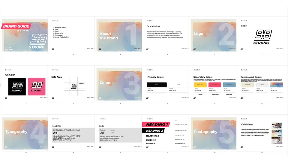 Strong98 new logo and visual identity