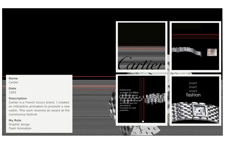 Cartier interactive watch animation frames