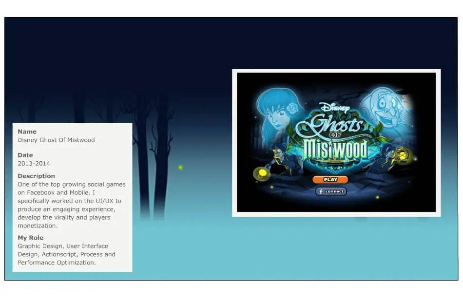 Disney Ghosts of Mistwood game UI, image 1 of 2