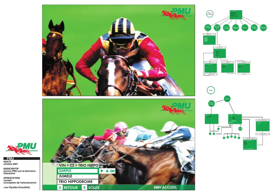 PMU interface screens and flow diagram