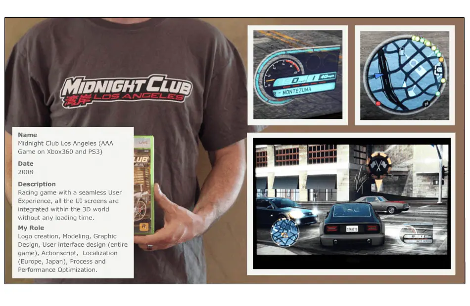 Midnight Club: Los Angeles in-race HUD and gauges