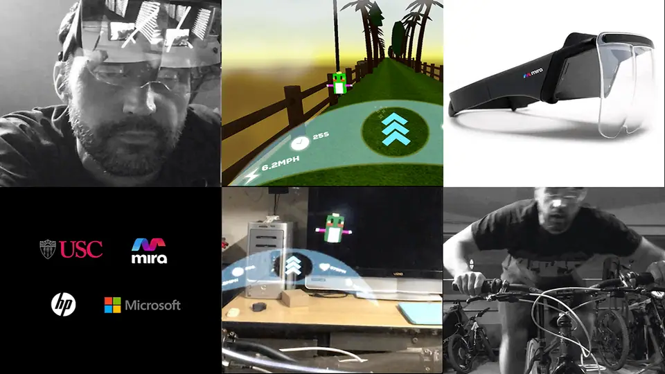 Mira AR headset prototype from the USC hackathon, image 1 of 2