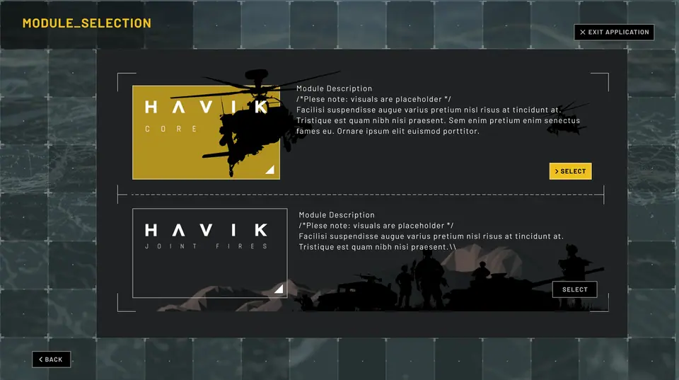 Havik design system: screen 9