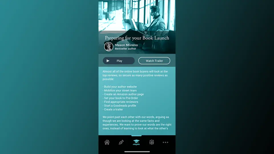 Opyrus writing app screens, image 5 of 6